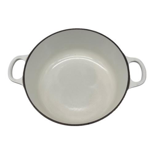 LE CREUSET (ルクルーゼ) 鍋 ホワイト 20cm ココットロンド