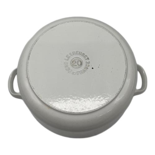 LE CREUSET (ルクルーゼ) 鍋 ホワイト 20cm ココットロンド