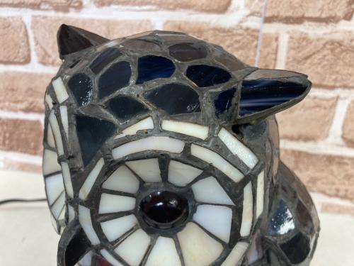 ステンドグラスライト フクロウ ※2002年製 点灯確認済・年数経過のため保証無