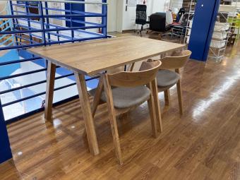 UNICO (ウニコ) ダイニング3点セット ナチュラル×グレー 172 ELEMT