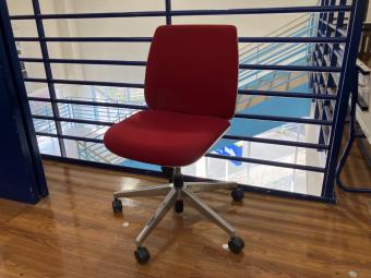 PLUS (プラス) オフィスチェア レッド 2016年製 1人掛け KC-UC54SEL
