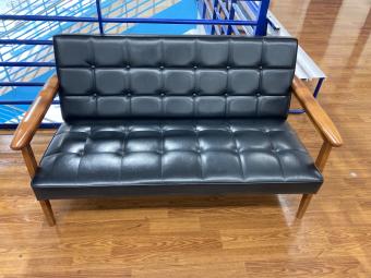 カリモク60 (カリモクロクマル) ソファー ブラウン×ブラック W36143BWK Kチェア 2シーター