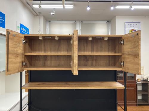 ニトリ レンジボード ナチュラル×ブラック 239 120cm 4枚扉 IM301