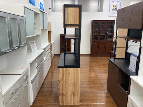 ニトリ レンジボード ナチュラル×ブラック 239 120cm 4枚扉 IM301