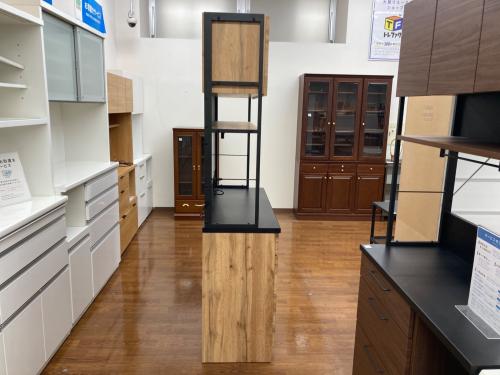 ニトリ レンジボード ナチュラル×ブラック 239 120cm 4枚扉 IM301