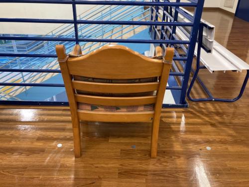 1人掛けソファー ブラウン×ピンク キツツキマーク