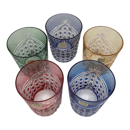 KAGAMI CRYSTAL (カガミクリスタル) ロックグラスセット TS370-28355 江戸切子 5Pセット