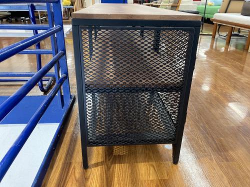 テレビ台 ブラウン×ブラック アイアン