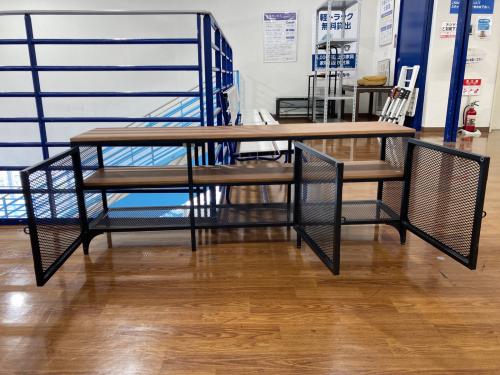 テレビ台 ブラウン×ブラック アイアン