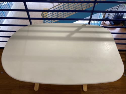 ナフコ ソファダイニング3点セット ホワイト×グレー 221