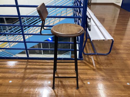 カウンターチェアー ブラウン×ブラック インダストリアル調