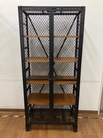 Knot antiques (ノットアンティークス) キャビネット ブラック 28 5段 CAGO LOCKER 80cm