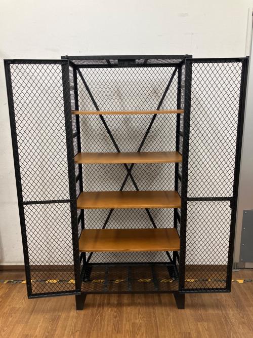 Knot antiques (ノットアンティークス) キャビネット ブラック 28 5段 CAGO LOCKER 80cm