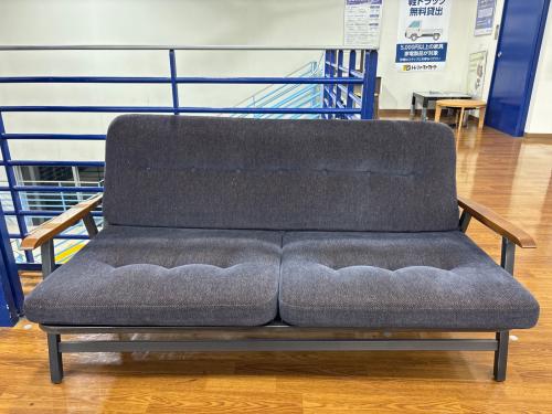 ACME Furniture (アクメファニチャー) 3人掛けソファー ブラウン×ネイビー アイアン×ファブリック/オーク材 グランビューソファー