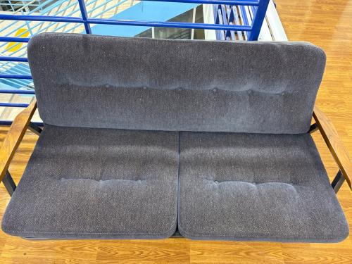 ACME Furniture (アクメファニチャー) 3人掛けソファー ブラウン×ネイビー アイアン×ファブリック/オーク材 グランビューソファー