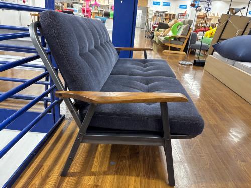 ACME Furniture (アクメファニチャー) 3人掛けソファー ブラウン×ネイビー アイアン×ファブリック/オーク材 グランビューソファー