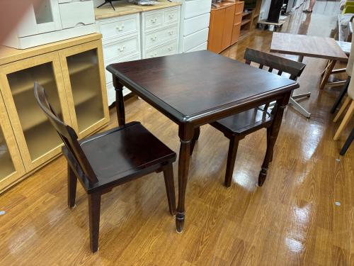 北海道民芸家具 (ホッカイドウミンゲイカグ) ダイニング3点セット ブラウン 293