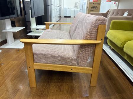 karimoku カリモク オットマン付き2人掛けソファー【トレファク 川越店】 中古家具はトレファク川越店！】カリモク二人掛け総革ソファが入荷