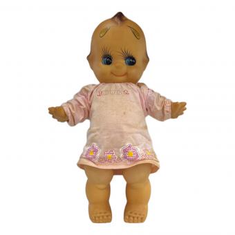 レトロ ソフビ キューピー人形 緑羽