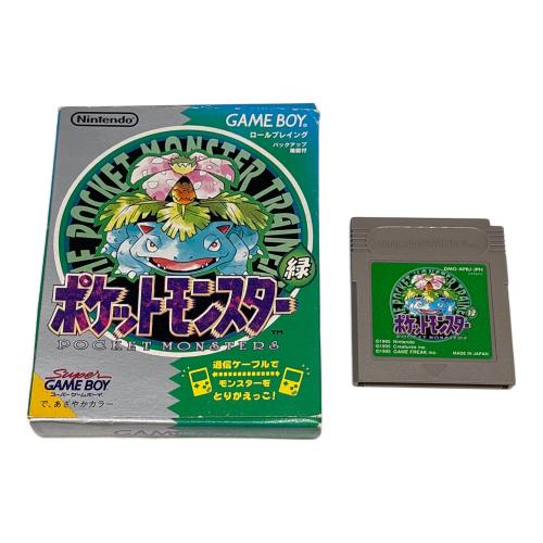ゲームボーイ用ソフト 開封品 ポケットモンスター緑 -