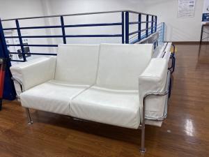 2人掛けソファー ホワイト 合皮