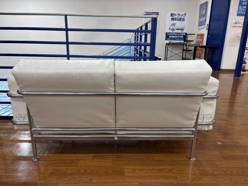 2人掛けソファー ホワイト 合皮