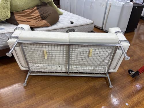 2人掛けソファー ホワイト 合皮