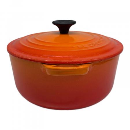 LE CREUSET (ルクルーゼ) 両手鍋 オレンジ 20cm 2.4L ココット
