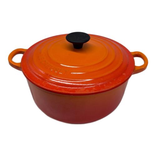 LE CREUSET (ルクルーゼ) 両手鍋 オレンジ 20cm 2.4L ココット・ロンド