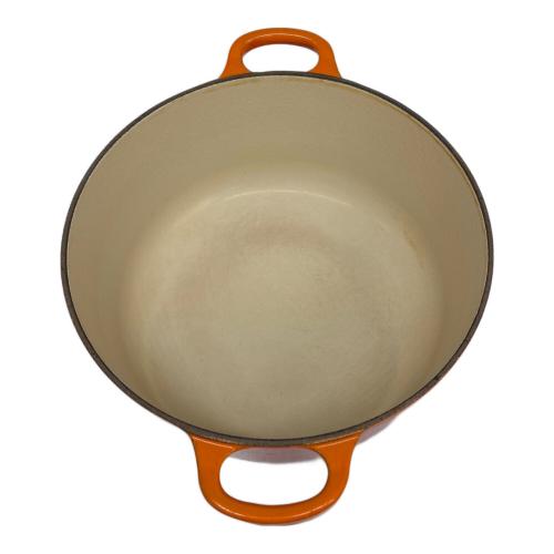 LE CREUSET (ルクルーゼ) 両手鍋 オレンジ 20cm 2.4L ココット・ロンド