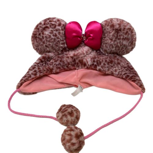 ファンキャップミニーヒョウ柄 ディズニーグッズ ピンク