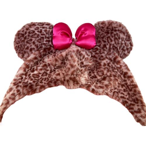 ファンキャップミニーヒョウ柄 ディズニーグッズ ピンク