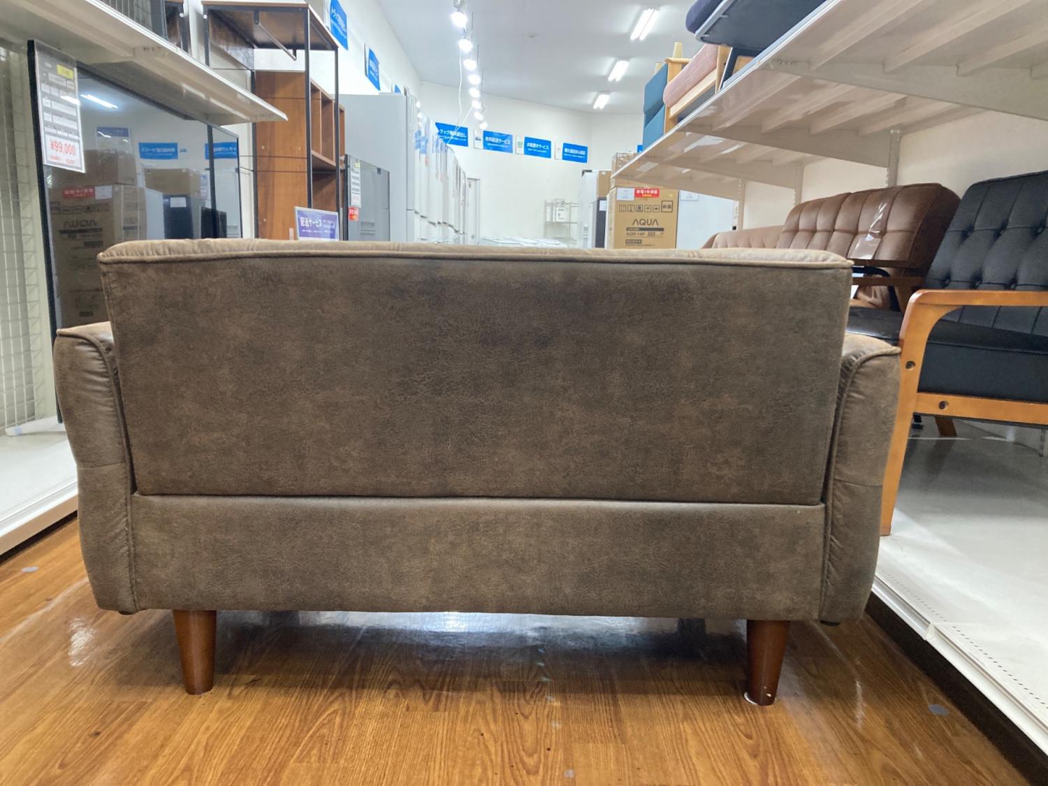 2人掛けソファー スエード調 ベージュ｜トレファクONLINE