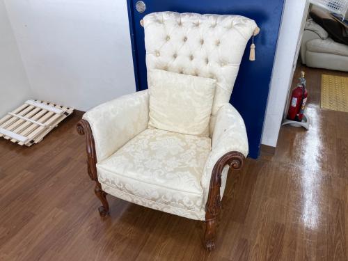 ロココ調ハイバックチェア ホワイト