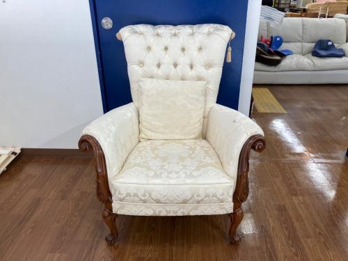 ロココ調ハイバックチェア ホワイト