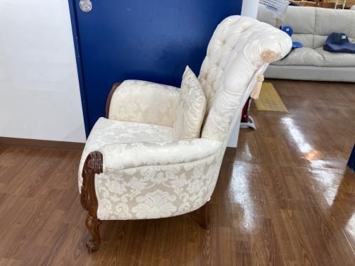 ロココ調ハイバックチェア ホワイト