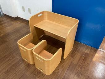 コロコロチェア＆デスク3点セット ナチュラル