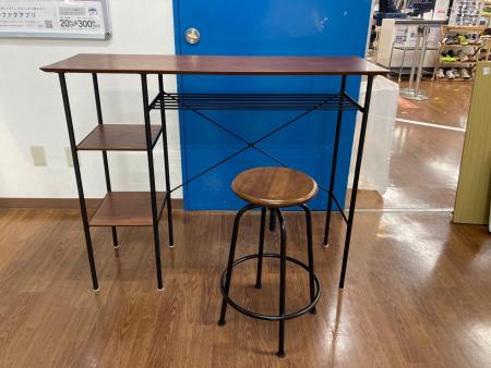 niko and (ニコアンド) カウンターテーブル・チェアセット ブラウン