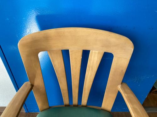 karimoku (カリモク) ダイニングチェアー ナチュラル×グリーン