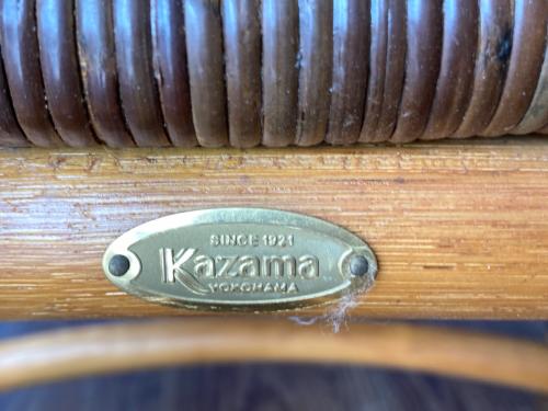 KAZAMA (カザマ) ラタンチェア ブラウン アコルデアームチェア ハイバック