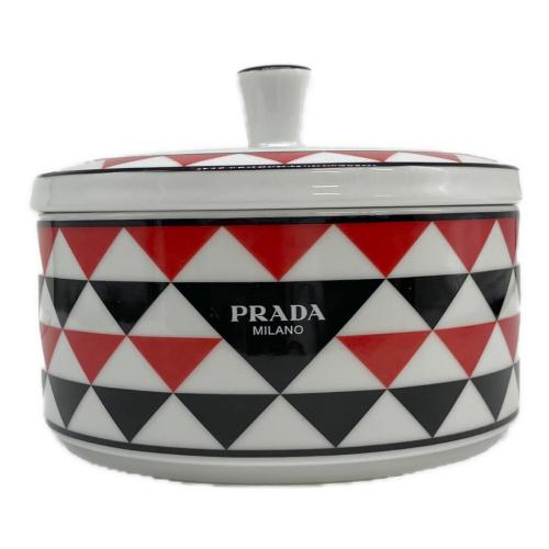 PRADA (プラダ) ポーセリングボックス OC2026 ブラック×レッド PORTA OGGETTI