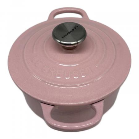 LE CREUSET (ルクルーゼ) 両手鍋 14cm ピンク ココット・ロンド