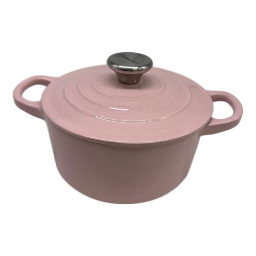 LE CREUSET (ルクルーゼ) 両手鍋 14cm ピンク ココット・ロンド