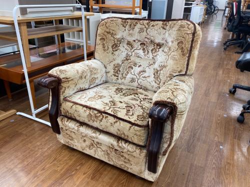 1人掛けソファー ベージュ 金華山