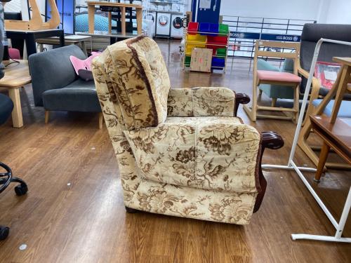 1人掛けソファー ベージュ 金華山