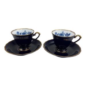 香蘭社 (コウランシャ) ペア碗皿 サムシングブルー