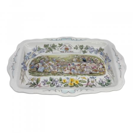 【美品】ロイヤルドルトン★ヨークタウン★オーバルパーティトレイ ROYAL DOULTON (ロイヤルドルトン) サンドウィッチプレート THE Picnic