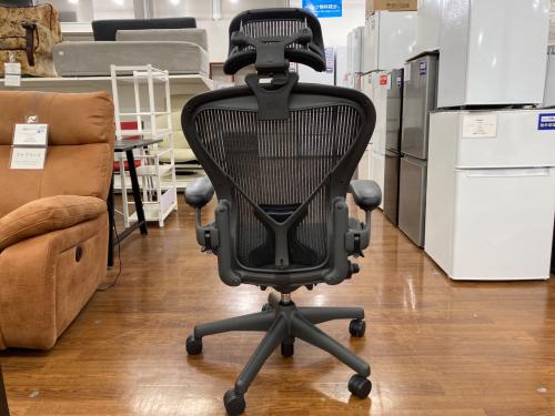 Herman Miller (ハーマンミラー) アーロンチェア AE113AWB-0001 別売ヘッドレスト付 ブラック Bサイズ