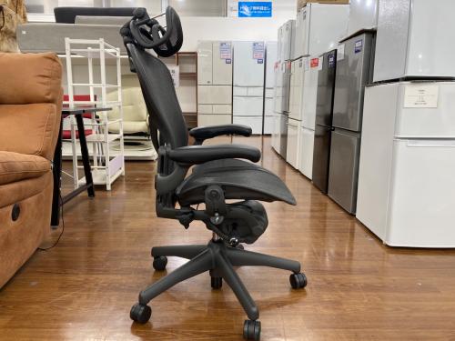 Herman Miller (ハーマンミラー) アーロンチェア AE113AWB-0001 別売ヘッドレスト付 ブラック Bサイズ