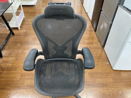 Herman Miller (ハーマンミラー) アーロンチェア AE113AWB-0001 別売ヘッドレスト付 ブラック Bサイズ